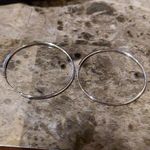 Elegant Sterling Silver Hoop Earrings